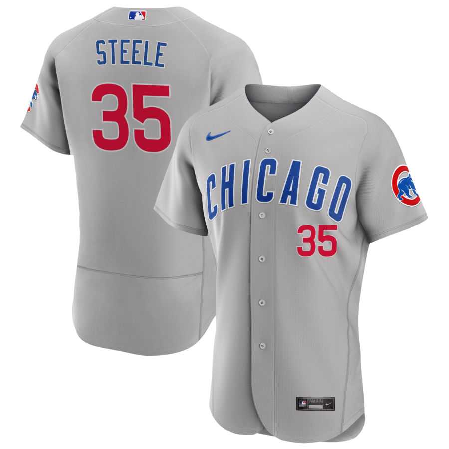 Mens Chicago Cubs #35 Justin Steele Nike Gray Road FlexBase Player Jersey Dzhi,We sell and wholesale Mens Chicago Cubs #35 Justin Steele Nike Gray Road FlexBase Player Jersey Dzhi on line form chian!